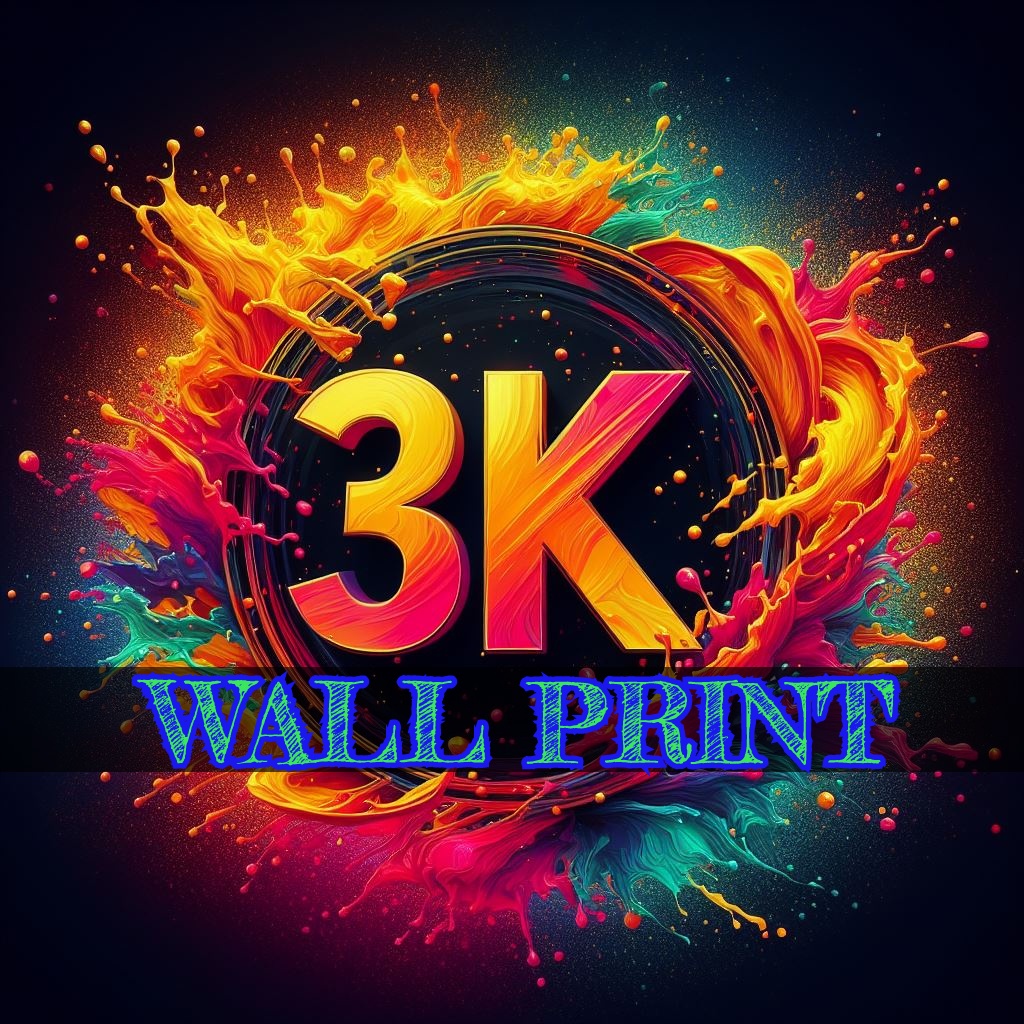 Logo 3K WALL PRINT . Stampa su parete robotizzata - Decorazioni artistiche Sassari